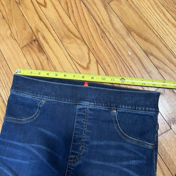 SPANX Blue Cropped Ankle Pants High-Waisted Flare - Picture 9 of 9